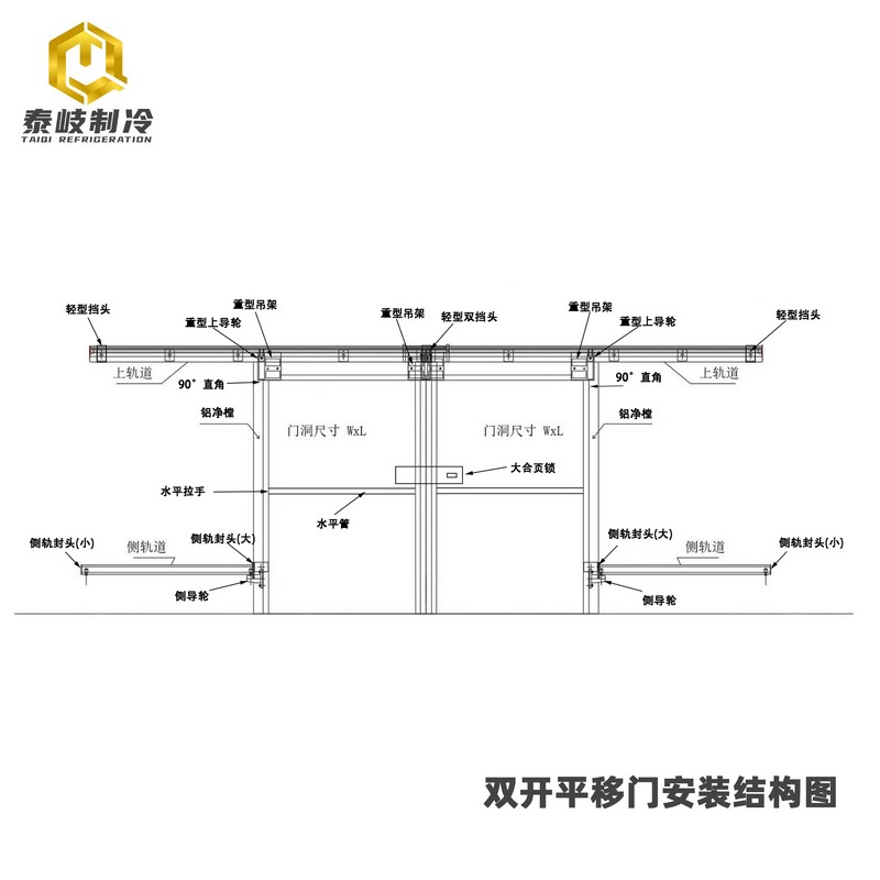 雙開平移門結(jié)構(gòu)圖